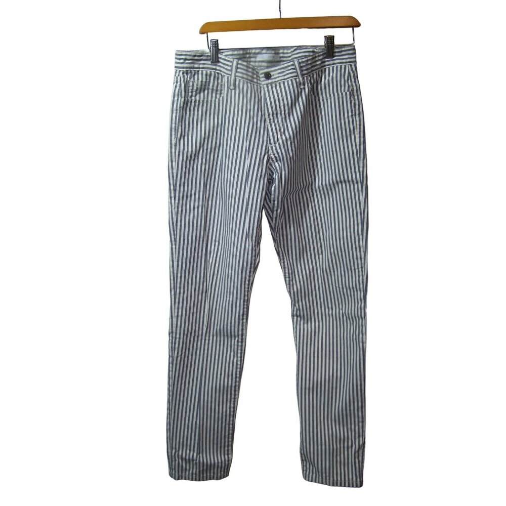 Joe's Jeans Pants Slim Skinny Blue Stripe Size: 31 Unisex